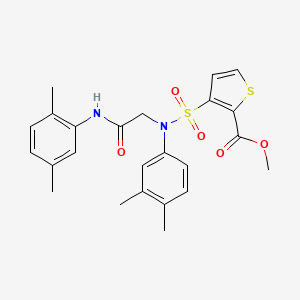 molecular formula C24H26N2O5S2 B2843646 methyl 3-[(3,4-dimethylphenyl)({[(2,5-dimethylphenyl)carbamoyl]methyl})sulfamoyl]thiophene-2-carboxylate CAS No. 941962-11-4