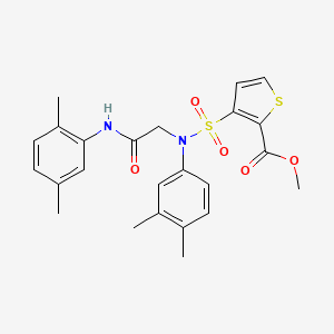 molecular formula C24H26N2O5S2 B2843646 Methyl 3-[(3,4-dimethylphenyl){2-[(2,5-dimethylphenyl)amino]-2-oxoethyl}sulfamoyl]thiophene-2-carboxylate CAS No. 941962-11-4