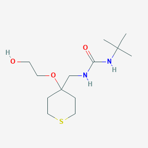 1-(tert-butyl)-3-((4-(2-hydroxyethoxy)tetrahydro-2H-thiopyran-4-yl)methyl)urea