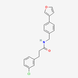 3-(3-chlorophenyl)-N-(4-(furan-3-yl)benzyl)propanamide