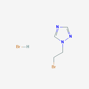 molecular formula C4H7Br2N3 B2843673 1-(2-bromoethyl)-1H-1,2,4-triazole hydrobromide CAS No. 783262-04-4; 94614-63-8