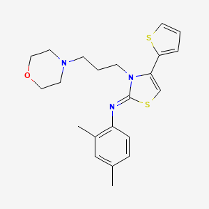 molecular formula C22H27N3OS2 B2843675 (Z)-2,4-dimethyl-N-(3-(3-morpholinopropyl)-4-(thiophen-2-yl)thiazol-2(3H)-ylidene)aniline CAS No. 905781-48-8