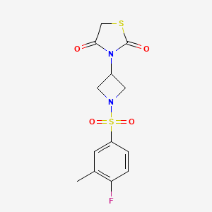 3-(1-((4-Fluoro-3-methylphenyl)sulfonyl)azetidin-3-yl)thiazolidine-2,4-dione