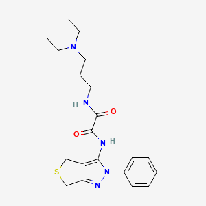 N-[3-(diethylamino)propyl]-N'-(2-phenyl-4,6-dihydrothieno[3,4-c]pyrazol-3-yl)oxamide