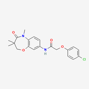 2-(4-chlorophenoxy)-N-(3,3,5-trimethyl-4-oxo-2,3,4,5-tetrahydrobenzo[b][1,4]oxazepin-8-yl)acetamide