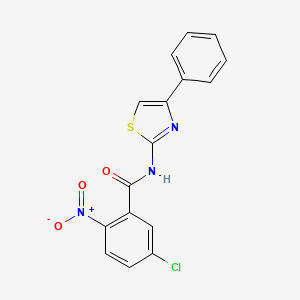 molecular formula C16H10ClN3O3S B2843686 5-chloro-2-nitro-N-(4-phenylthiazol-2-yl)benzamide CAS No. 313469-38-4