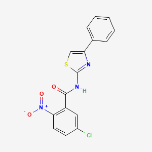 5-chloro-2-nitro-N-(4-phenyl-1,3-thiazol-2-yl)benzamide