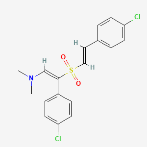 (E)-2-(4-chlorophenyl)-2-[(E)-2-(4-chlorophenyl)ethenyl]sulfonyl-N,N-dimethylethenamine