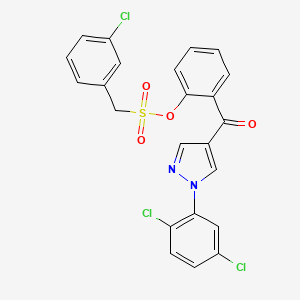 2-{[1-(2,5-dichlorophenyl)-1H-pyrazol-4-yl]carbonyl}phenyl (3-chlorophenyl)methanesulfonate