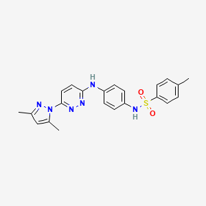 N-(4-((6-(3,5-dimethyl-1H-pyrazol-1-yl)pyridazin-3-yl)amino)phenyl)-4-methylbenzenesulfonamide