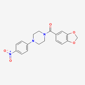 Benzo[1,3]dioxol-5-yl-[4-(4-nitro-phenyl)-piperazin-1-yl]-methanone