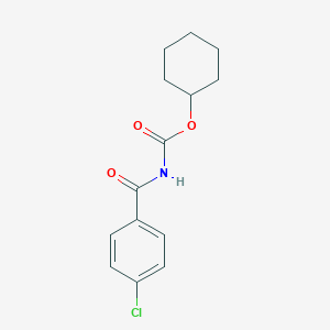 molecular formula C14H16ClNO3 B284371 cyclohexyl 4-chlorobenzoylcarbamate 