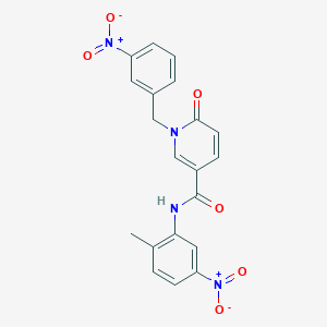 molecular formula C20H16N4O6 B2843710 N-(2-methyl-5-nitrophenyl)-1-[(3-nitrophenyl)methyl]-6-oxo-1,6-dihydropyridine-3-carboxamide CAS No. 941885-24-1