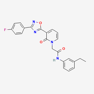 molecular formula C23H19FN4O3 B2843717 N-(3-ethylphenyl)-2-(3-(3-(4-fluorophenyl)-1,2,4-oxadiazol-5-yl)-2-oxopyridin-1(2H)-yl)acetamide CAS No. 1251544-79-2