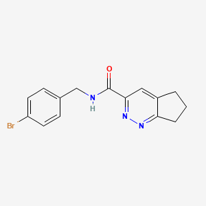 molecular formula C15H14BrN3O B2843720 N-[(4-bromophenyl)methyl]-5H,6H,7H-cyclopenta[c]pyridazine-3-carboxamide CAS No. 2415629-84-2