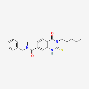 N-benzyl-N-methyl-4-oxo-3-pentyl-2-sulfanylidene-1H-quinazoline-7-carboxamide