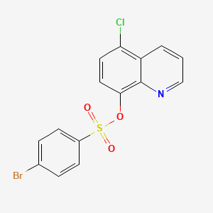 molecular formula C15H9BrClNO3S B2843729 5-氯-8-喹啉基-4-溴苯磺酸酯 CAS No. 326885-73-8