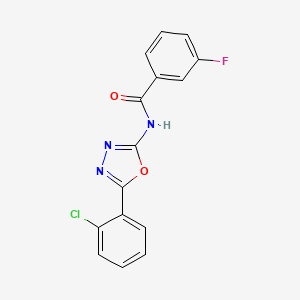 molecular formula C15H9ClFN3O2 B2843736 N-(5-(2-chlorophenyl)-1,3,4-oxadiazol-2-yl)-3-fluorobenzamide CAS No. 865249-31-6