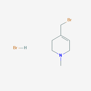molecular formula C7H13Br2N B2843740 4-(Bromomethyl)-1-methyl-1,2,3,6-tetrahydropyridine hydrobromide CAS No. 1909305-40-3