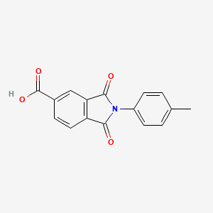 molecular formula C16H11NO4 B2843750 1,3-Dioxo-2-(p-tolyl)isoindoline-5-carboxylic acid CAS No. 110784-06-0