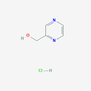 molecular formula C5H7ClN2O B2843761 Pyrazin-2-ylmethanol hydrochloride CAS No. 1993188-82-1; 6705-33-5