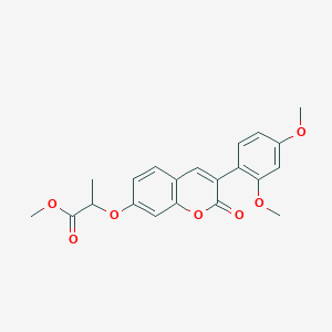 B2843768 methyl 2-{[3-(2,4-dimethoxyphenyl)-2-oxo-2H-chromen-7-yl]oxy}propanoate CAS No. 864760-99-6