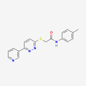 molecular formula C18H16N4OS B2843804 N-(4-methylphenyl)-2-{[6-(pyridin-3-yl)pyridazin-3-yl]sulfanyl}acetamide CAS No. 872701-54-7