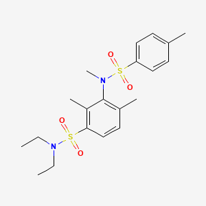 molecular formula C20H28N2O4S2 B2843845 N,N-diethyl-2,4-dimethyl-3-(N-methyl4-methylbenzenesulfonamido)benzene-1-sulfonamide CAS No. 692262-35-4