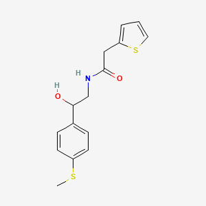 molecular formula C15H17NO2S2 B2843855 N-(2-hydroxy-2-(4-(methylthio)phenyl)ethyl)-2-(thiophen-2-yl)acetamide CAS No. 1448064-81-0
