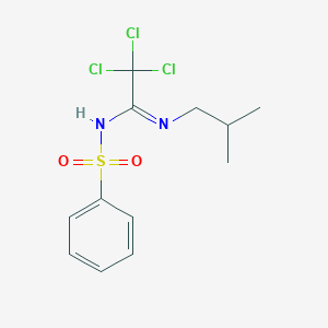 molecular formula C12H15Cl3N2O2S B284387 N-(2,2,2-trichloro-N-isobutylethanimidoyl)benzenesulfonamide 