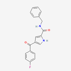 molecular formula C19H15FN2O2 B2843880 N-benzyl-4-(4-fluorobenzoyl)-1H-pyrrole-2-carboxamide CAS No. 478078-62-5