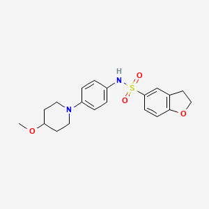 molecular formula C20H24N2O4S B2843882 N-[4-(4-methoxypiperidin-1-yl)phenyl]-2,3-dihydro-1-benzofuran-5-sulfonamide CAS No. 1797720-14-9