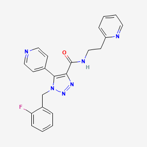 1-(2-fluorobenzyl)-N-(2-(pyridin-2-yl)ethyl)-5-(pyridin-4-yl)-1H-1,2,3-triazole-4-carboxamide