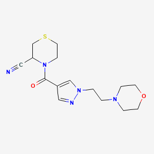 4-[1-(2-Morpholin-4-ylethyl)pyrazole-4-carbonyl]thiomorpholine-3-carbonitrile