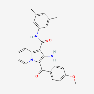 2-amino-N-(3,5-dimethylphenyl)-3-(4-methoxybenzoyl)indolizine-1-carboxamide
