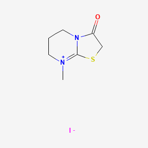 molecular formula C7H11IN2OS B2843904 8-methyl-3-oxo-2H,3H,5H,6H,7H-[1,3]thiazolo[3,2-a]pyrimidin-8-ium iodide CAS No. 1033847-15-2