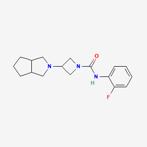 molecular formula C17H22FN3O B2843908 N-(2-fluorophenyl)-3-{octahydrocyclopenta[c]pyrrol-2-yl}azetidine-1-carboxamide CAS No. 2415473-04-8
