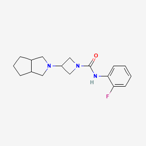 3-(3,3a,4,5,6,6a-Hexahydro-1H-cyclopenta[c]pyrrol-2-yl)-N-(2-fluorophenyl)azetidine-1-carboxamide