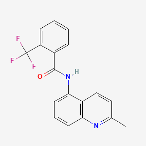 molecular formula C18H13F3N2O B2843916 N-(2-methylquinolin-5-yl)-2-(trifluoromethyl)benzamide CAS No. 1203067-56-4