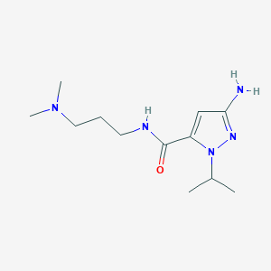 molecular formula C12H23N5O B2843919 3-amino-N-[3-(dimethylamino)propyl]-1-(propan-2-yl)-1H-pyrazole-5-carboxamide CAS No. 2101200-76-2