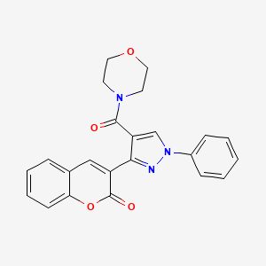3-[4-(Morpholine-4-carbonyl)-1-phenylpyrazol-3-yl]chromen-2-one
