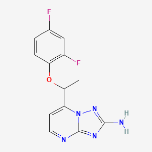 7-[1-(2,4-Difluorophenoxy)ethyl][1,2,4]triazolo[1,5-a]pyrimidin-2-amine