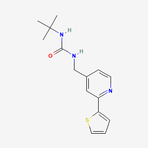 molecular formula C15H19N3OS B2843922 3-tert-butyl-1-{[2-(thiophen-2-yl)pyridin-4-yl]methyl}urea CAS No. 2034271-62-8