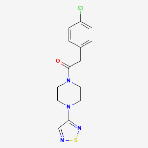 2-(4-Chlorophenyl)-1-[4-(1,2,5-thiadiazol-3-yl)piperazin-1-yl]ethan-1-one