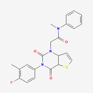 2-[3-(4-fluoro-3-methylphenyl)-2,4-dioxo-1H,2H,3H,4H-thieno[3,2-d]pyrimidin-1-yl]-N-methyl-N-phenylacetamide