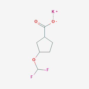 Potassium;3-(difluoromethoxy)cyclopentane-1-carboxylate
