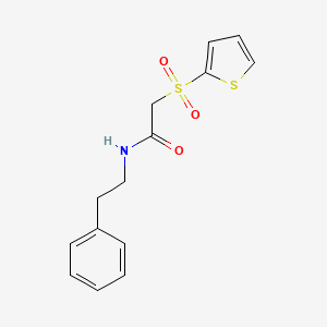 N-(2-phenylethyl)-2-(thiophen-2-ylsulfonyl)acetamide