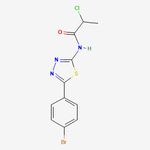 N-[5-(4-bromophenyl)-1,3,4-thiadiazol-2-yl]-2-chloropropanamide