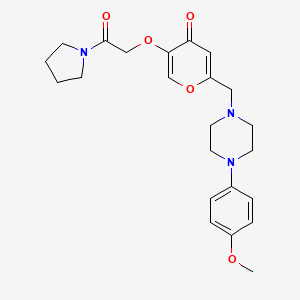 2-[[4-(4-Methoxyphenyl)piperazin-1-yl]methyl]-5-(2-oxo-2-pyrrolidin-1-ylethoxy)pyran-4-one
