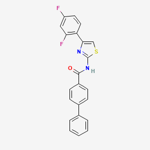 N-[4-(2,4-difluorophenyl)-1,3-thiazol-2-yl]-4-phenylbenzamide